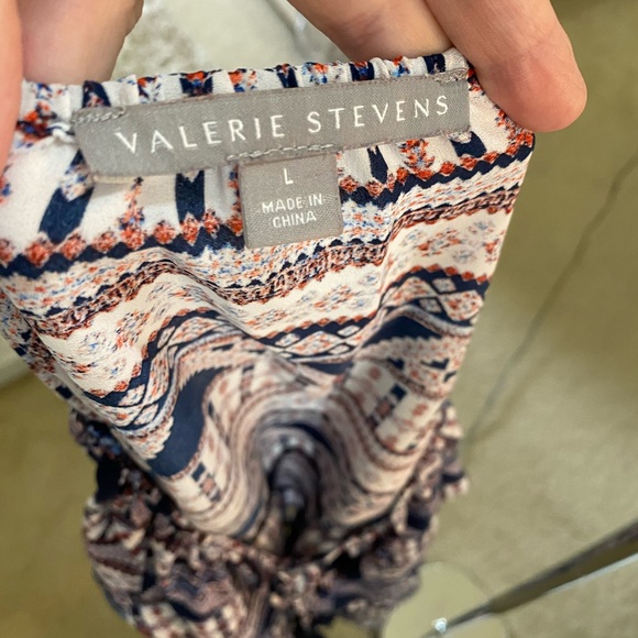 VALERIE STEVENS  boho tassle blouse new - Picture 2 of 7